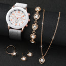 Conjunto Kit 5/6 Relógios de Quartzo | Pulseira de Silicone | Estilo e Elegância para Mulheres e Meninas