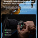 Smartwatch militar à prova d'água para homens, tela HD, lanterna, monitoramento de saúde, freqüência cardíaca, chamada BT, relógio inteligente para Android, IOS, 360x360