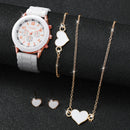Conjunto Kit 5/6 Relógios de Quartzo | Pulseira de Silicone | Estilo e Elegância para Mulheres e Meninas
