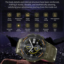 Smartwatch militar à prova d'água para homens, tela HD, lanterna, monitoramento de saúde, freqüência cardíaca, chamada BT, relógio inteligente para Android, IOS, 360x360