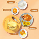 Máscara facial esfoliante de vitamina C