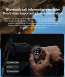 Smartwatch militar à prova d'água para homens, tela HD, lanterna, monitoramento de saúde, freqüência cardíaca, chamada BT, relógio inteligente para Android, IOS, 360x360
