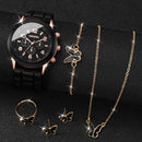 Conjunto Kit 5/6 Relógios de Quartzo | Pulseira de Silicone | Estilo e Elegância para Mulheres e Meninas