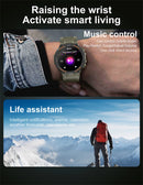Smartwatch militar à prova d'água para homens, tela HD, lanterna, monitoramento de saúde, freqüência cardíaca, chamada BT, relógio inteligente para Android, IOS, 360x360