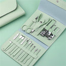 Kit Manicure e Pedicure 16 Peças com Bolsa Dobrável – Aço Inoxidável