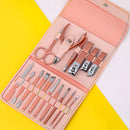 Kit Manicure e Pedicure 16 Peças com Bolsa Dobrável – Aço Inoxidável