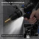 Furadeira Elétrica Sem Fio Recarregável com Maleta e Acessórios