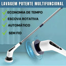Esfregão Elétrico Giratório Recarregável 9 em 1 – Multiuso, Sem Fio, Ideal para Limpeza Pesada