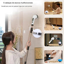 Esfregão Elétrico Giratório Recarregável 9 em 1 – Multiuso, Sem Fio, Ideal para Limpeza Pesada