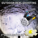 Lanterna LED de Alta Potência - Portátil Recarregável, Bateria de Longa Duração para Uso Externo, Luz Tática com Cabo USB