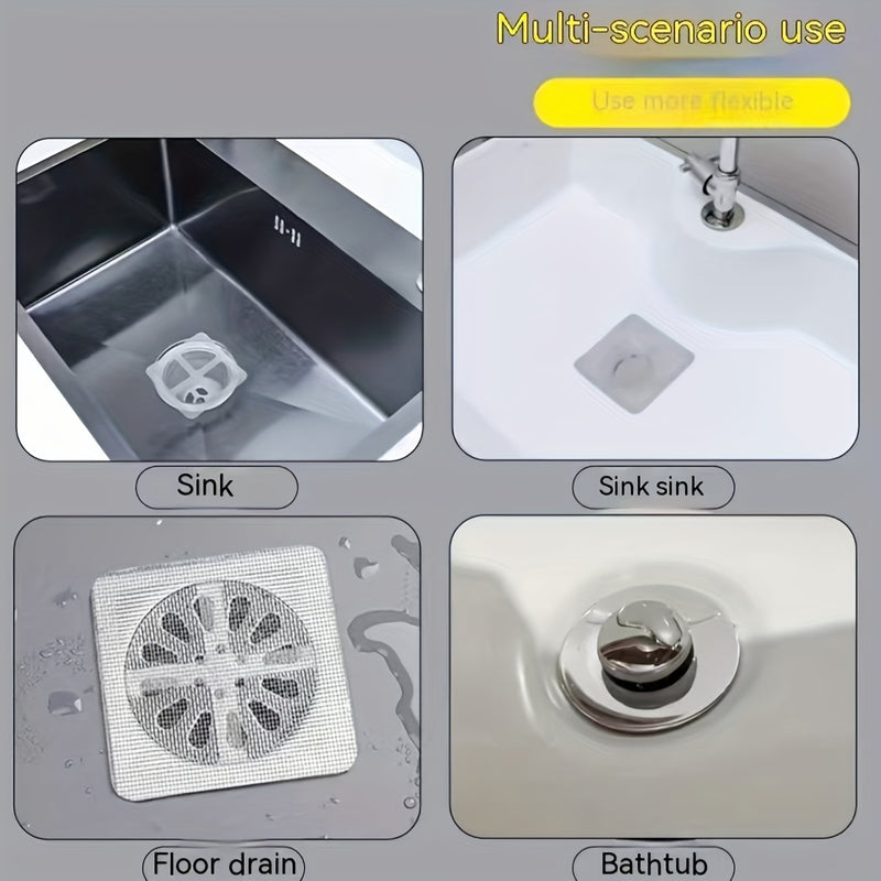 10-Pack Filtros de Drenagem de Plástico, Coletores de Cabelo e Tampões para Pias de Banheiro e Cozinha, Acessórios Essenciais para Banheiro