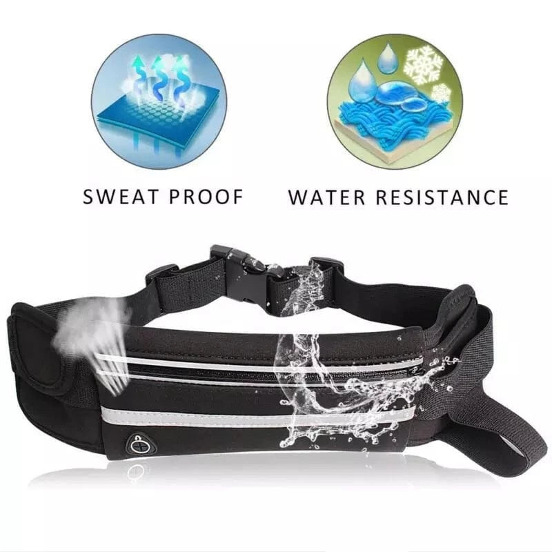 Pochete Fitness Unissex em Neoprene com Faixa Refletiva – Ideal para Corrida, Caminhada e Treinos!