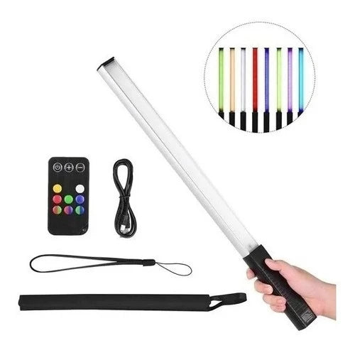 Bastão LED RGB Luxceo Q508A – 204 LEDs, Controle Remoto, Bateria Recarregável | Profissional e Portátil