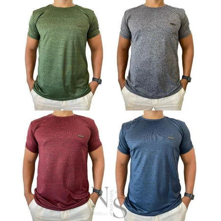 Kit com 4 Camisetas Masculinas Malha Fria – Dry Fit | Conforto e Estilo para Treinar ou Usar no Dia a Dia