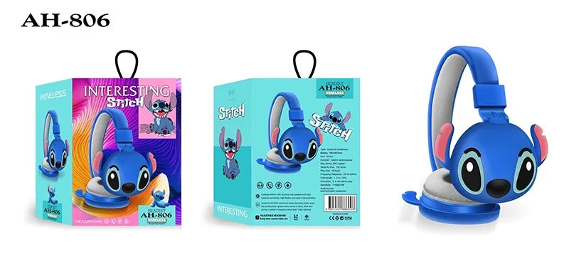 Fone de Ouvido Bluetooth Stitch AH-806 – Edição Especial Disney