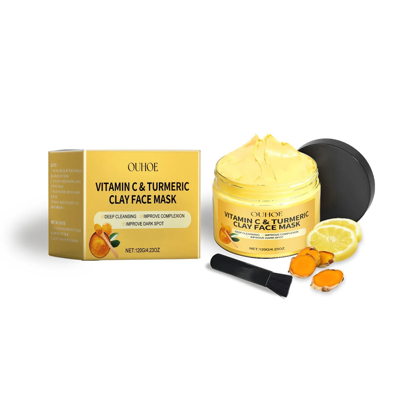 Máscara facial esfoliante de vitamina C