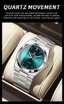 UTHAI Homens Relógio Luz Marca de Luxo de Aço Inoxidável Calendário Duplo À Prova D 'Água Masculino Negócios Lazer Moda Relógio de Quartzo Relógios