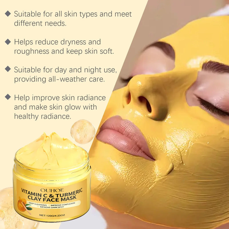 Máscara facial esfoliante de vitamina C