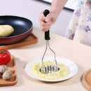 Amassador de Batatas e Legumes Multiuso em Aço Inox com Cabo Plástico