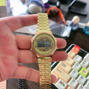 Relógio Feminino Retrô Quadrado Digital Luxo