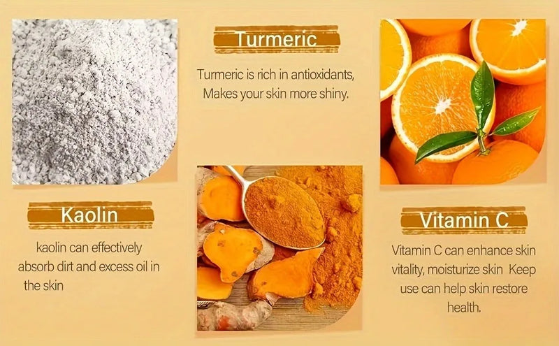Máscara facial esfoliante de vitamina C