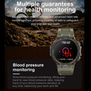 Smartwatch militar à prova d'água para homens, tela HD, lanterna, monitoramento de saúde, freqüência cardíaca, chamada BT, relógio inteligente para Android, IOS, 360x360