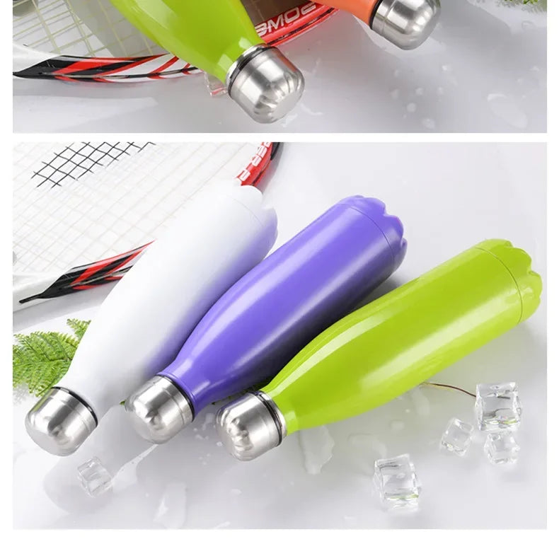 Garrafa térmica aço inoxidável de parede dupla manter quente e frio isolado balão de vácuo esporte