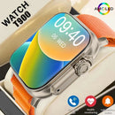 LAXASFIT T900Ultra Smartwatch Bluetooth Talk Smartwatch Aviso de mensagem Monitor de frequência cardíaca Relógio esportivo para Android IOS Homens Mulheres