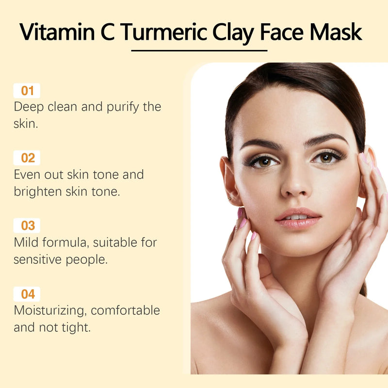 Máscara facial esfoliante de vitamina C