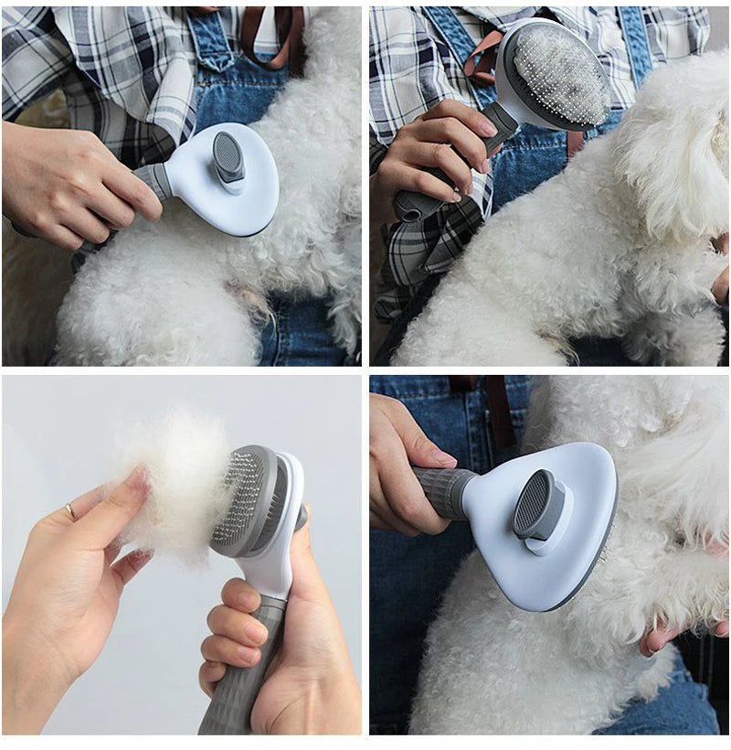 Escova removedora de pelos de cachorro
