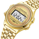 Relógio Feminino Retrô Quadrado Digital Luxo