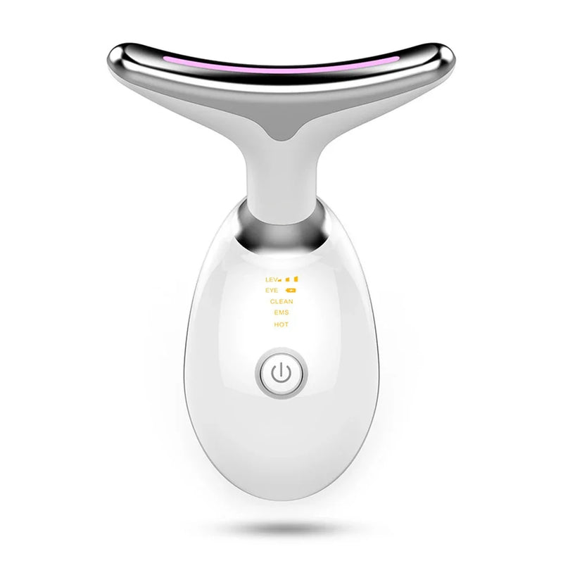 Dispositivo de Beleza Facial e Pescoço com EMS e Terapia de Luz LED