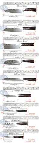 Faca profissional em aço inoxidável