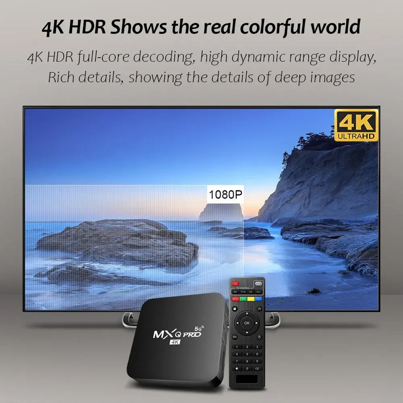 TV Box Android 10 Suporte 4k HD Vídeo 2.4G/5G WiFi