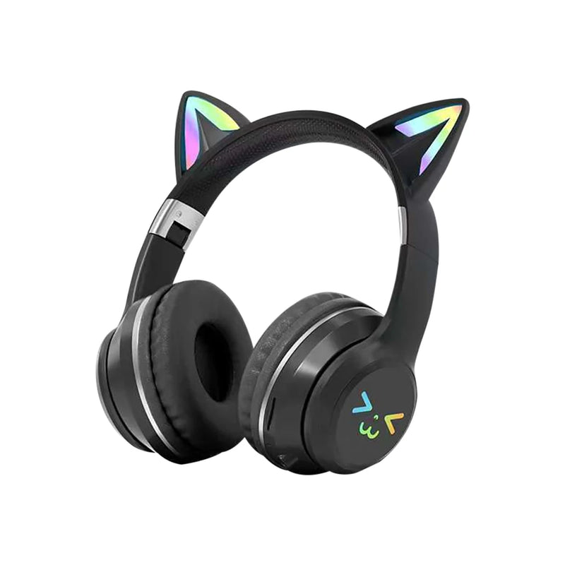 Fones de ouvido bluetooth com microfone, Orelha de gato e com Luzes