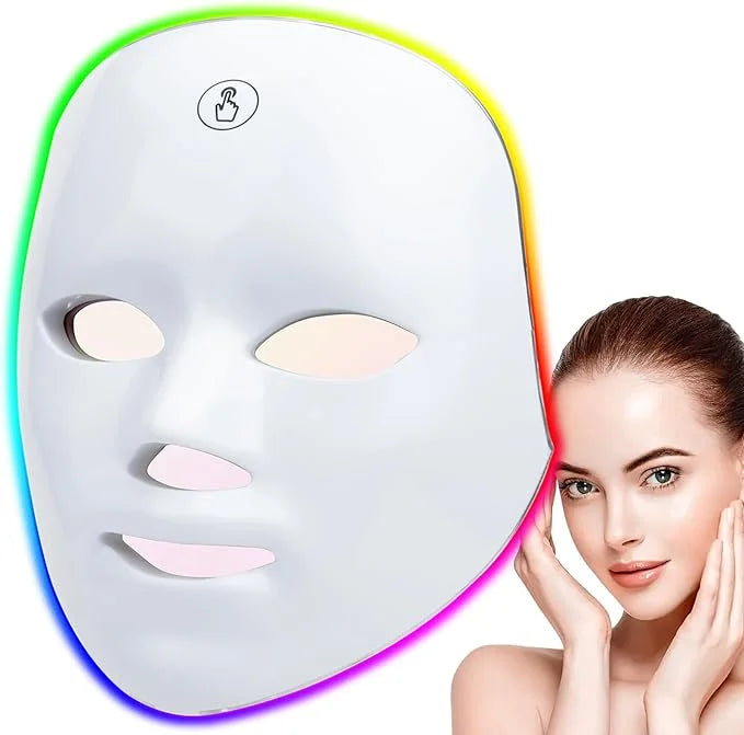Máscara Facial LED 7 Cores com Fototerapia