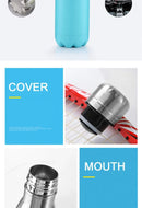 Garrafa térmica aço inoxidável de parede dupla manter quente e frio isolado balão de vácuo esporte