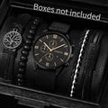 Kit 4/5 Relógio Masculino Estilo Casual – Pulseira Couro/Náilon | Quartzo