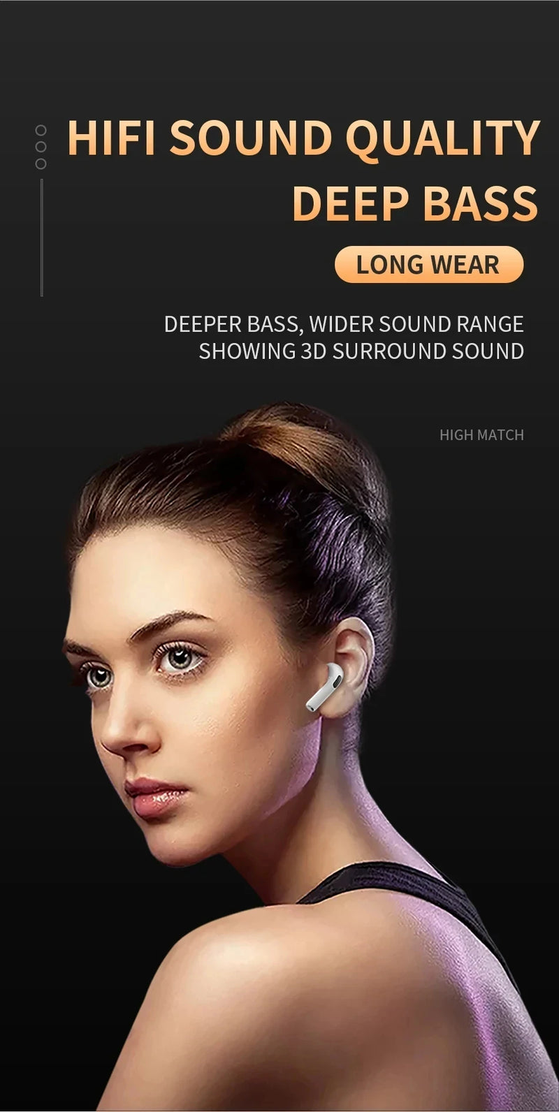 Fone de ouvido sem fio bluetooth 5.2 Xiaomi pro6
