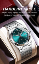 UTHAI Homens Relógio Luz Marca de Luxo de Aço Inoxidável Calendário Duplo À Prova D 'Água Masculino Negócios Lazer Moda Relógio de Quartzo Relógios