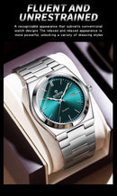 UTHAI Homens Relógio Luz Marca de Luxo de Aço Inoxidável Calendário Duplo À Prova D 'Água Masculino Negócios Lazer Moda Relógio de Quartzo Relógios