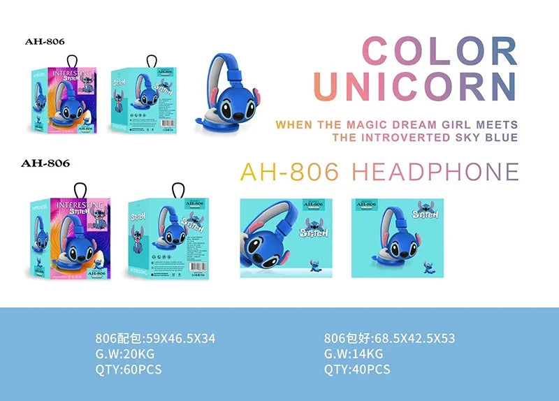 Fone de Ouvido Bluetooth Stitch AH-806 – Edição Especial Disney