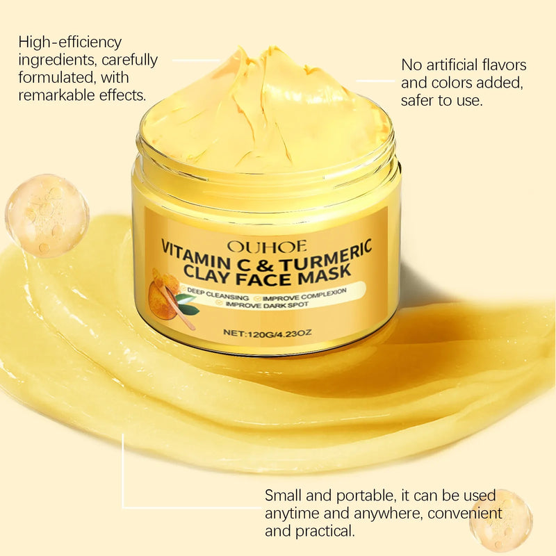 Máscara facial esfoliante de vitamina C
