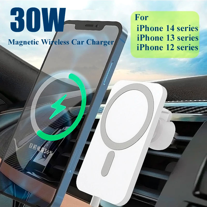 Carregador sem fio por indução e suporte para carro.