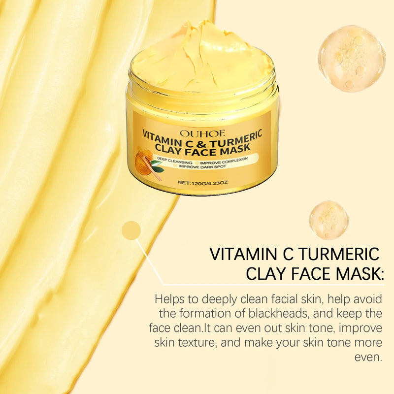Máscara facial esfoliante de vitamina C