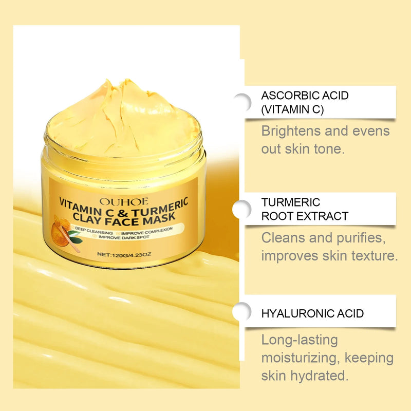Máscara facial esfoliante de vitamina C