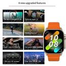 LAXASFIT T900Ultra Smartwatch Bluetooth Talk Smartwatch Aviso de mensagem Monitor de frequência cardíaca Relógio esportivo para Android IOS Homens Mulheres