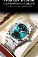 UTHAI Homens Relógio Luz Marca de Luxo de Aço Inoxidável Calendário Duplo À Prova D 'Água Masculino Negócios Lazer Moda Relógio de Quartzo Relógios