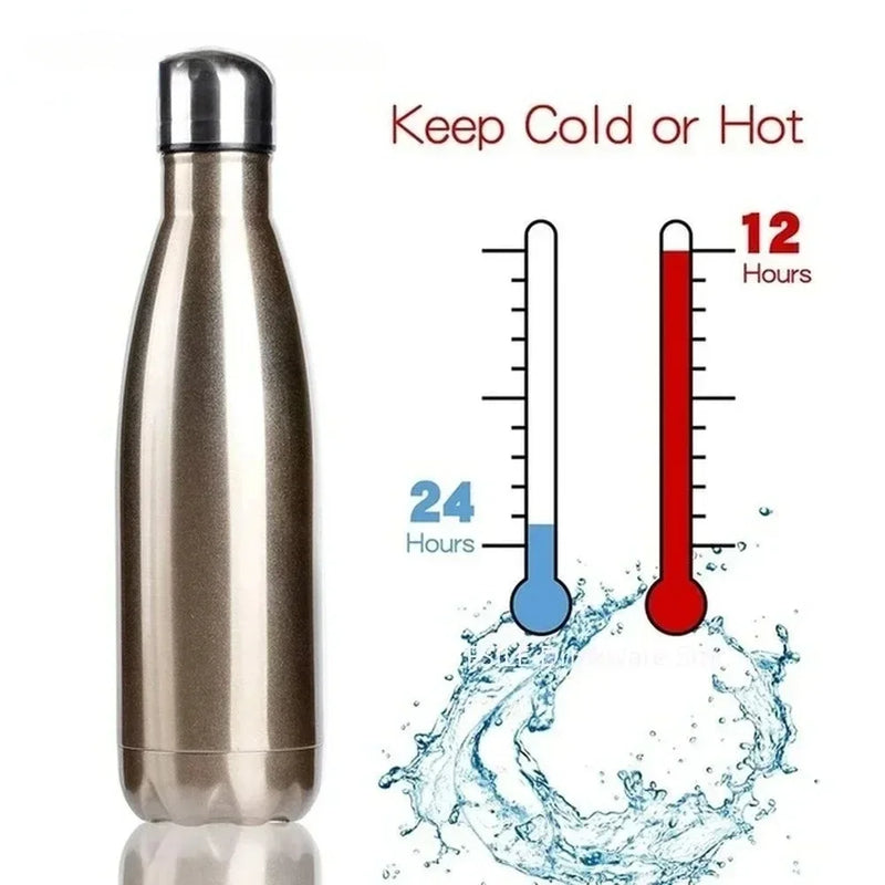 Garrafa térmica aço inoxidável de parede dupla manter quente e frio isolado balão de vácuo esporte