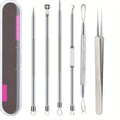 Conjunto de Pinças de Espinhas Ultra-Precisas – 6 Peças